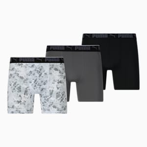 Men's Boxer Briefs [3 Pack], GREY / WHITE